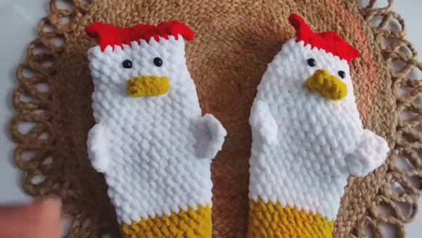 Crochet Chicken Socks Pattern