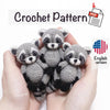 Crochet pattern Raccoon